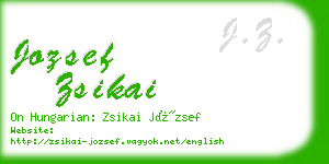 jozsef zsikai business card